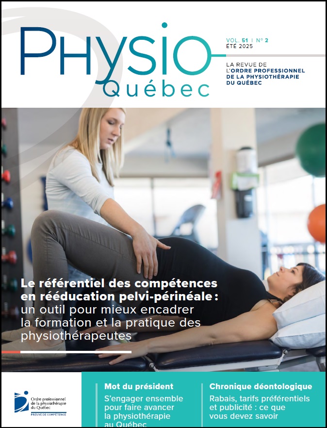 Couverture - Physio-Québec, vol. 52, no2